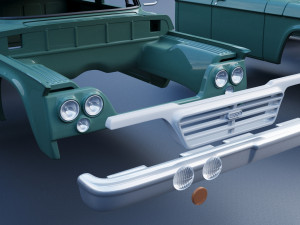 Dodge W200 Power Wagon Crew Cab 1962 3D Print Model