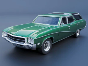 Buick Sport Wagon 1969 3D Baskı Modeli