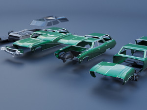 Buick Sport Wagon 1969 3Dプリントモデル