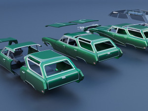 Buick Sport Wagon 1969 3Dプリントモデル