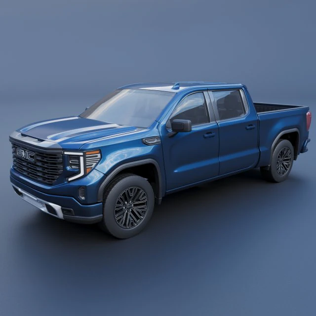 GMC Sierra 1500 - 2023 3D Print Model .c4d .max .obj .3ds .fbx .stl .blend 