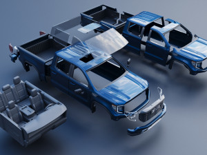 GMC Sierra 1500 - 2023 3D प्रिंट मॉडल