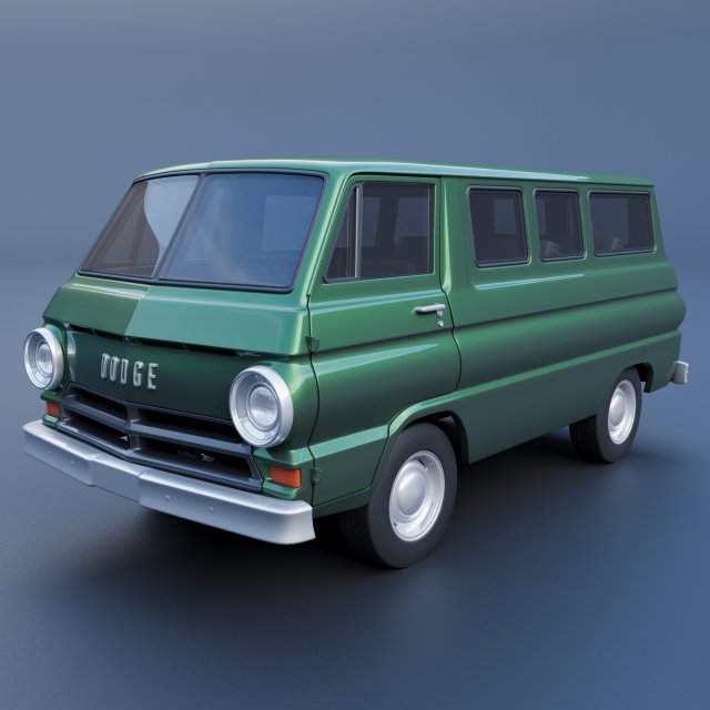 Dodge A100 3D प्रिंट मॉडल .c4d .max .obj .3ds .fbx .stl .blend 