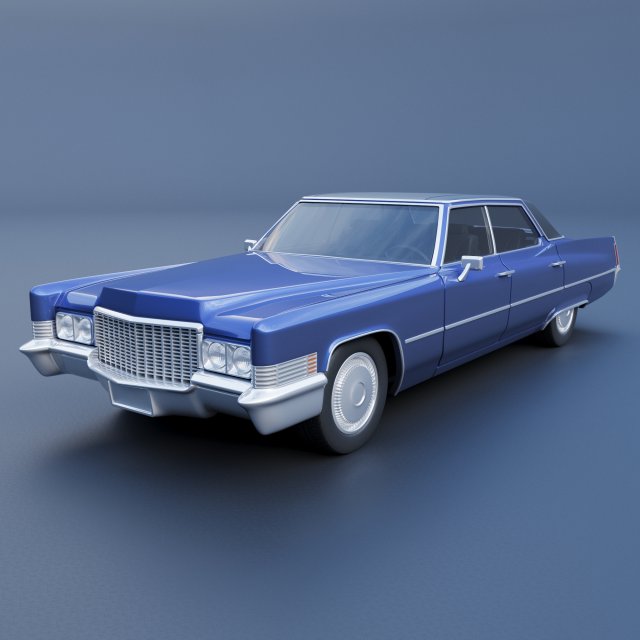 Cadillac Deville 1970 4 Door 3D-Druckmodell .c4d .max .obj .3ds .fbx .stl .blend 
