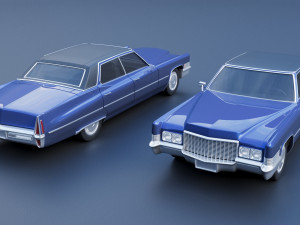 Cadillac Deville 1970 4 Door 3D-Druckmodell