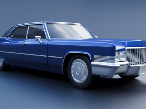 Cadillac Deville 1970 4 Door 3D-Druckmodell