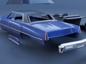 Cadillac Deville 1970 4 Door 3D-Druckmodell