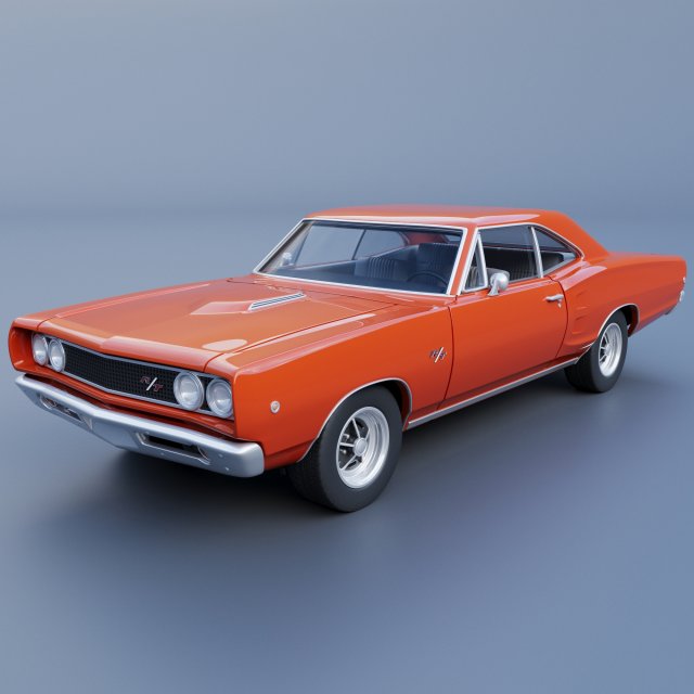 Dodge Coronet 1968 Modèles 3D en vedette .c4d .max .obj .3ds .fbx .stl .blend 
