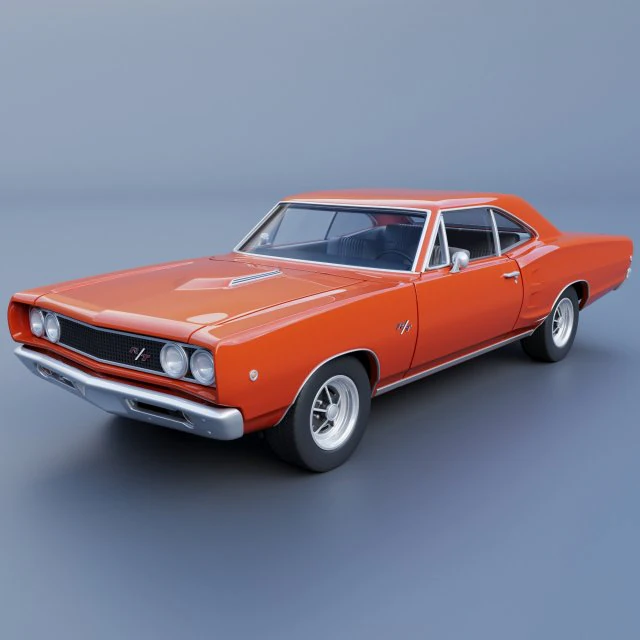 Dodge Coronet 1968 3D Print Model .c4d .max .obj .3ds .fbx .stl .blend 