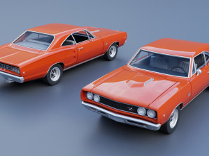 Dodge Coronet 1968 Modèles 3D en vedette