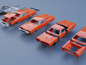 Dodge Coronet 1968 Modèles 3D en vedette