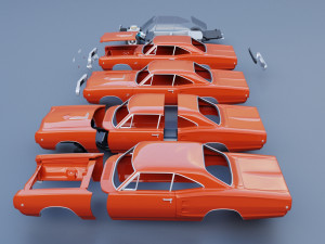 Dodge Coronet 1968 Modèles 3D en vedette