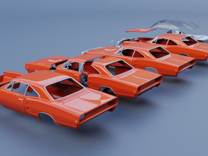 Dodge Coronet 1968 Modèles 3D en vedette