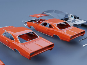 Dodge Coronet 1968 Modèles 3D en vedette