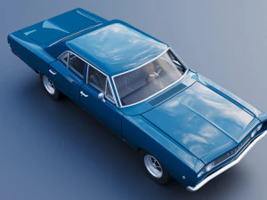 Dodge Coronet 4 Door 1968 3D Print Model