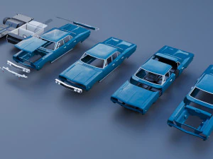 Dodge Coronet 4 Door 1968 3D Print Model