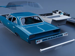 Dodge Coronet 4 Door 1968 3D Print Model