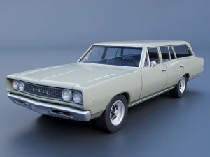 Dodge Coronet Wagon 1968 Modello di stampa 3D