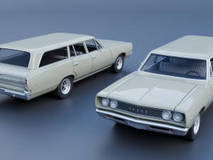 Dodge Coronet Wagon 1968 3D Baskı Modeli