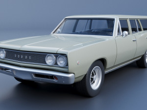 Dodge Coronet Wagon 1968 3D Baskı Modeli