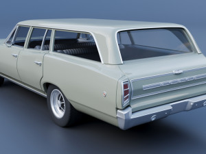 Dodge Coronet Wagon 1968 3D Baskı Modeli