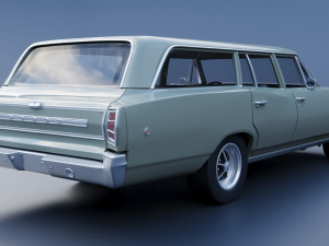 Dodge Coronet Wagon 1968 3D Baskı Modeli