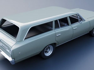 Dodge Coronet Wagon 1968 3D Baskı Modeli