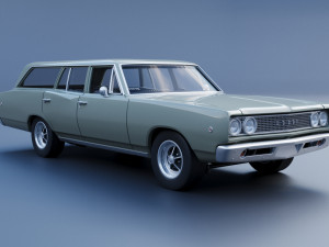 Dodge Coronet Wagon 1968 3D Baskı Modeli