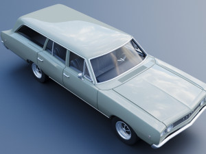 Dodge Coronet Wagon 1968 3D Baskı Modeli