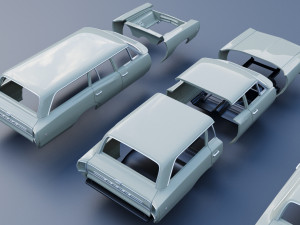 Dodge Coronet Wagon 1968 3D Baskı Modeli