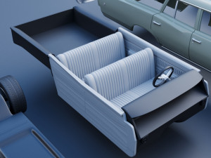 Dodge Coronet Wagon 1968 3D Baskı Modeli