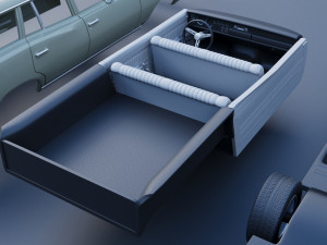 Dodge Coronet Wagon 1968 3D Baskı Modeli
