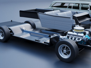 Dodge Coronet Wagon 1968 3D Baskı Modeli