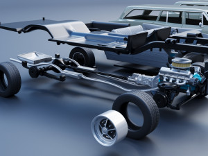 Dodge Coronet Wagon 1968 3D Baskı Modeli
