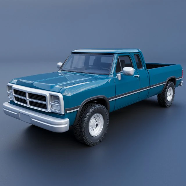 Dodge Ram 250 - 1991 3D Print Model .c4d .max .obj .3ds .fbx .stl .blend 