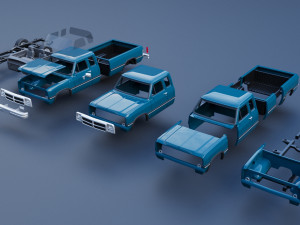 Dodge Ram 250 - 1991 3D प्रिंट मॉडल