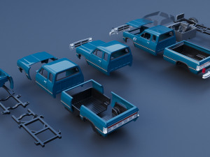 Dodge Ram 250 - 1991 3D प्रिंट मॉडल