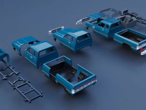 Dodge Ram 250 - 1991 3D Print Model
