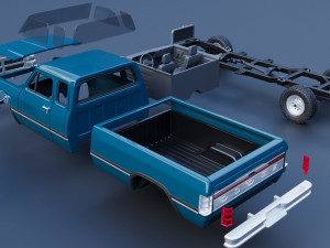 Dodge Ram 250 - 1991 3D प्रिंट मॉडल