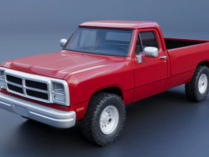 Dodge Ram 150 Regular Cab 1991 3D Print Model
