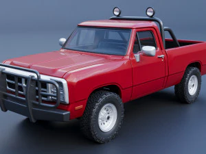 Dodge Ram 150 Regular Cab 1991 3D Print Model