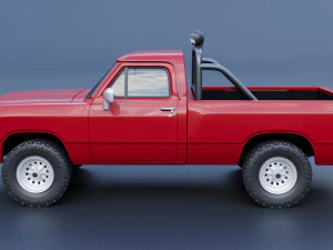 Dodge Ram 150 Regular Cab 1991 3D Print Model