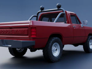 Dodge Ram 150 Regular Cab 1991 3D Print Model