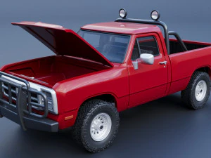 Dodge Ram 150 Regular Cab 1991 3D Print Model