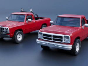 Dodge Ram 150 Regular Cab 1991 3D Print Model