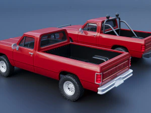 Dodge Ram 150 Regular Cab 1991 3D Print Model