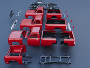 Dodge Ram 150 Regular Cab 1991 3D Принт Модель