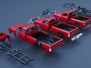 Dodge Ram 150 Regular Cab 1991 3D Принт Модель