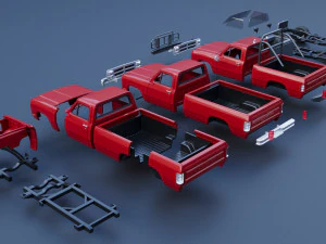 Dodge Ram 150 Regular Cab 1991 3D Print Model