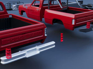 Dodge Ram 150 Regular Cab 1991 3D Print Model
